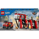 LEGO City Caserma dei pompieri e autopompa, Giochi di costruzione Set da costruzione, 6 anno/i, Plastica, 843 pz, 1,78 kg