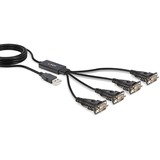 Lindy 42675 cavo seriale Nero 0,94 m USB tipo A DB-9 Nero, Nero, 0,94 m, USB tipo A, DB-9, Maschio, Maschio