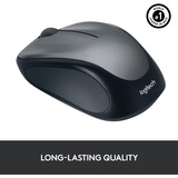 Logitech M235 mouse Ambidestro RF Wireless Ottico 1000 DPI Nero/grigio, Ambidestro, Ottico, RF Wireless, 1000 DPI, Grigio