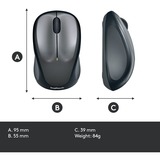 Logitech M235 mouse Ambidestro RF Wireless Ottico 1000 DPI Nero/grigio, Ambidestro, Ottico, RF Wireless, 1000 DPI, Grigio