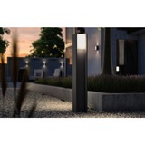 Philips Hue Paletto per esterni Turaco, Luce LED Nero, Philips Hue White Paletto per esterni Turaco, Illuminazione su base/asta intelligente, Antracite, LED, Alluminio, E27, Bianco caldo