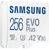 SAMSUNG EVO Plus 256 GB MicroSDXC UHS-I Classe 10, Scheda di memoria bianco, 256 GB, MicroSDXC, Classe 10, UHS-I, 130 MB/s, 130 MB/s