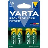 VARTA Recharge Accu Power AA 2100 mAh Blister da 4 (Batteria NiMH Accu Precaricata, Mignon, batteria ricaricabile, pronta all'uso) Mignon, batteria ricaricabile, pronta all'uso), Batteria ricaricabile, Stilo AA, Nichel-Metallo Idruro (NiMH), 1,2 V, 4 pz, 2100 mAh