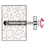fischer Tasselli SX Plus 10x50 in secchio, Tassello grigio chiaro