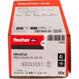 fischer Vite per calcestruzzo UltraCut FBS II 8x55 5/- Esagonale con rondella a U TX 