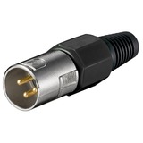 goobay 11749 cavo di collegamento XLR (3-pin) Nero, Metallico, Spina Nero, XLR (3-pin), Nero, Metallico, Maschio, Dritto, Cloruro di polivinile (PVC), Zinco, Oro
