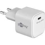 goobay Caricatore rapido Nano USB-C PD GaN 45 W, Caricabatterie bianco