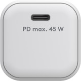 goobay Caricatore rapido Nano USB-C PD GaN 45 W, Caricabatterie bianco