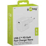 goobay Caricatore rapido Nano USB-C PD GaN 45 W, Caricabatterie bianco