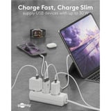 goobay Caricatore rapido duale USB-C PD GaN Slim 30 W, Caricabatterie bianco