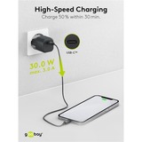 goobay Set di ricarica Apple Lightning / USB-C PD 30 watt, Caricabatterie Nero