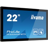 iiyama ProLite TF2234MC-B7X monitor touch screen 54,6 cm (21.5") 1920 x 1080 Pixel Multi-touch Multi utente Nero, Public Display Nero, 54,6 cm (21.5"), 350 cd/m², Full HD, LED, 16:9, 1920 x 1080 Pixel