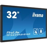 iiyama TF3239AS-B1AG Monitor PC 80 cm (31.5") 1920 x 1080 Pixel Full HD LED Touch screen Nero, Public Display Nero (opaco), 80 cm (31.5"), 1920 x 1080 Pixel, Full HD, LED, 8 ms, Nero