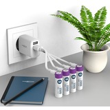 Ansmann Batteria Li-Ion Mignon AA tipo 2.000 (min. 1.800 mAh), confezione da 4 bianco/Viola