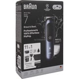 Braun AIO7540 Nero, Blu 14 Ioni di Litio, Tagliacappelli blu scuro/Nero, Nero, Blu, 0,5 mm, 2,1 cm, Universale, Batteria, 120 min