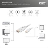 Digitus Cavo di collegamento mini-DisplayPort > DisplayPort, Full HD 1080p bianco