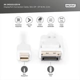 Digitus Cavo di collegamento mini-DisplayPort > DisplayPort, Full HD 1080p bianco