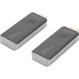 Digitus DS-55318, Estensione HDMI Nero/Argento