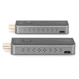 Digitus DS-55318, Estensione HDMI Nero/Argento