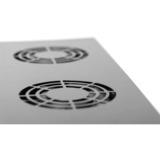 Digitus Unità di ventilazione sul soffitto per un'installazione variabile da 483 mm (19"), Modulo fan Nero, Pannello vuoto ventilato, Nero, 4 ventola(e), 552 m³/h, 1,8 m, Aperto