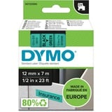 Dymo D1 etichette originali | Rotolo da 12 mm x 7 m | stampa nera su blu | etichette autoadesive per etichettatrice LabelManager | 1 Pezzo, Nastro di scrittura Nero, Nero su verde, Poliestere, Belgio, -18 - 90 °C, DYMO, LabelManager, LabelWriter 450 DUO