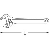 GEDORE Chiave regolabile, 12" grigio scuro