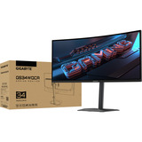 GIGABYTE GS34WQCA Monitor Gaming Curvo 34" WQHD – 3440 x 1440, 1500R, 120Hz, 1ms, 300 cd/m², FreeSync Premium, HDR Ready, HDMI 2.0, DisplayPort 1.4, Monitor di gioco Nero, 1500R, 120Hz, 1ms, 300 cd/m², FreeSync Premium, HDR Ready, HDMI 2.0, DisplayPort 1.4, 86,4 cm (34"), 3440 x 1440 Pixel, Wide Quad HD, LCD, 1 ms, Nero