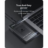ICY BOX IB-3882MSCL-CU31, Docking station Nero