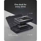 ICY BOX IB-3882MSCL-CU31, Docking station Nero