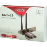 Inter-Tech DMG-33 Interno WLAN 1300 Mbit/s, Adattatore Wi-Fi Interno, Wireless, PCI Express, WLAN, Wi-Fi 5 (802.11ac), 1300 Mbit/s