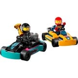 LEGO City 60400 Go-Kart e Piloti, Modellini da Costruire di Mini Go Kart da Corsa, Veicoli Giocattolo per Bambini di 5+ Anni, Giochi di costruzione Modellini da Costruire di Mini Go Kart da Corsa, Veicoli Giocattolo per Bambini di 5+ Anni, Set da costruzione, 5 anno/i, Plastica, 99 pz, 130 g