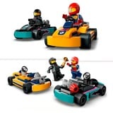 LEGO City 60400 Go-Kart e Piloti, Modellini da Costruire di Mini Go Kart da Corsa, Veicoli Giocattolo per Bambini di 5+ Anni, Giochi di costruzione Modellini da Costruire di Mini Go Kart da Corsa, Veicoli Giocattolo per Bambini di 5+ Anni, Set da costruzione, 5 anno/i, Plastica, 99 pz, 130 g
