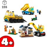 LEGO City Camion da cantiere e gru con palla da demolizione, Giochi di costruzione Set da costruzione, 4 anno/i, Plastica, 235 pz, 1 kg