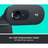 Logitech C505e webcam 1280 x 720 Pixel USB Nero Nero, 1280 x 720 Pixel, 30 fps, 1280x720@30fps, 720p, 60°, USB, Bulk