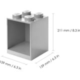 Room Copenhagen LEGO Regal Brick Shelf 8+4, Set, Mensola grigio chiaro