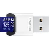 Samsung PRO Plus microSD Memory Card 128GB (2023), USB Card Reader incluso, Scheda di memoria USB Card Reader incluso, 128 GB, MicroSDXC, Classe 10, UHS-I, 180 MB/s, 130 MB/s