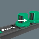 Wera 9608 Barra magnetica per bussole B Impaktor Imperial 1 set di bussole 3/8", chiave combinata   Nero/Verde