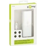 goobay 76788 hub di interfaccia USB tipo-C 5000 Mbit/s Argento, Adattatore alluminio, USB tipo-C, HDMI, RJ-45, USB 3.2 Gen 1 (3.1 Gen 1) Type-A, USB tipo-C, SD, 5000 Mbit/s, 30 Hz, Argento