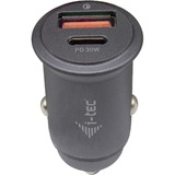 i-tec CHARGER-CARQCPD Caricabatterie per dispositivi mobili Grigio Auto Nero, Auto, Accendisigari, 20 V, Grigio