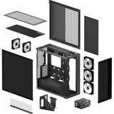 ARCTIC Xtender VG (Mirror Black) Midi Tower Nero, Chassis Tower Nero, Midi Tower, PC, Nero, EATX, Metallo, Vetro temperato, Gaming