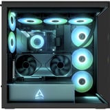 ARCTIC Xtender VG (Mirror Black) Midi Tower Nero, Chassis Tower Nero, Midi Tower, PC, Nero, EATX, Metallo, Vetro temperato, Gaming
