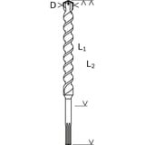 Bosch 2 608 685 870 punta per trapano Punta di trapano elicoidale da taglio 1 pz Trapano, Martello perforatore, Punta di trapano elicoidale da taglio, 2,8 cm, 320 mm, Cemento, Muratura, 20 cm