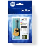 Brother LC-421XLVAL PagePack 4 pz Originale Resa elevata (XL) Nero, Ciano, Magenta, Giallo Resa elevata (XL), 500 pagine, 500 pagine, 4 pz, Confezione multipla