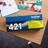 Brother TN-421Y cartuccia toner 1 pz Originale Giallo 1800 pagine, Giallo, 1 pz