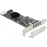 DeLOCK 89008 scheda di interfaccia e adattatore Interno PCIe, SATA, USB 3.2 Gen 1 (3.1 Gen 1) PCIe, PCIe, SATA, USB 3.2 Gen 1 (3.1 Gen 1), A basso profilo, PCIe 2.0, Grigio, PC