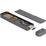 DeLOCK Custodia esterna M.2 NVMe PCle SSD, SATA SSD, Disk enclosure grigio
