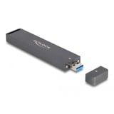 DeLOCK Custodia esterna M.2 NVMe PCle SSD, SATA SSD, Disk enclosure grigio