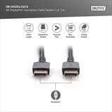 Digitus Cavo di collegamento DisplayPort 1.4 Premium, UHD 8K Nero/grigio