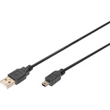Digitus Cavo di collegamento USB 2.0 USB-A (spina) > Mini-USB (spina) Nero