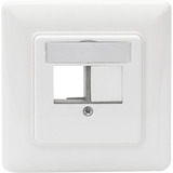 Digitus Piastra frontale e telaio di montaggio per moduli multimediali / Keystone bianco